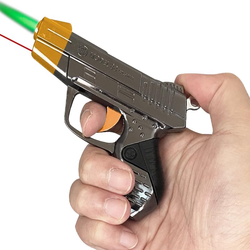 Miniatura 2 de Encendedor de butano negro metálico, divertido fresco, recargable y ajustable, llama de antorcha de chorro a prueba de viento, velas de barbacoa al