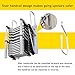 14 Steps Retractable Loft Foldable Ladder, Extra Wider 4in, Stairs Pull Down System for Height 11.5ft, Wall-Mounted Collapsible Ladder, Attic Stairs with 2 Handrails, 660lb Capacit (14 Steps)