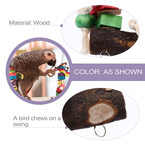 UKCOCO Papagaio de Madeira Pendurado BalanÃ§o PÃ¡ssaro Escalando BalanÃ§o PÃ¡ssaro Corda BalanÃ§o Co