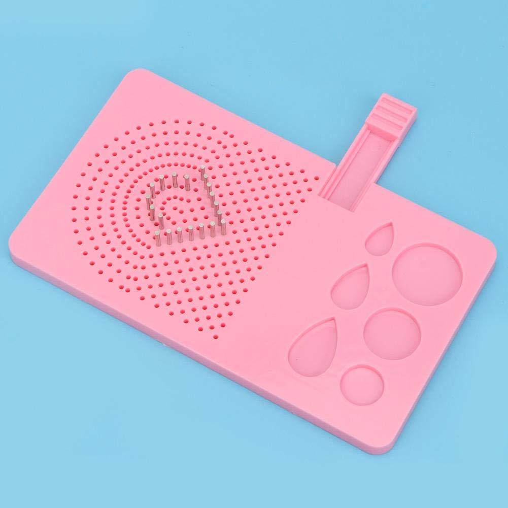 Guide Quilling Board, 6.1x3.6inch Quilling Tool Quil Board with Pins Storage Box, 20 Roots Needle Plate DIY Grid Tool for Paper Crafting()