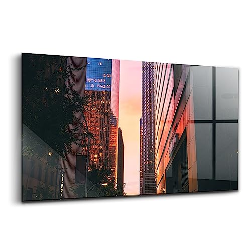 Peinture murale en verre 140x70cm Wallfluent Street art de Houston pour salon