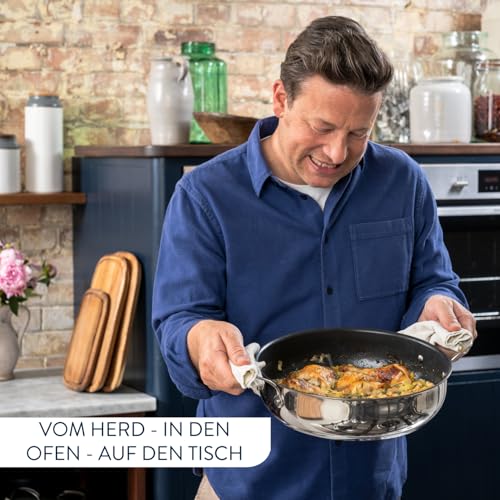Tefal Jamie Oliver Cook‘s Classic Servierpfanne 30 cm, Schmorpfanne Induktion mit Antihaftversiegelung… – Ansicht 6