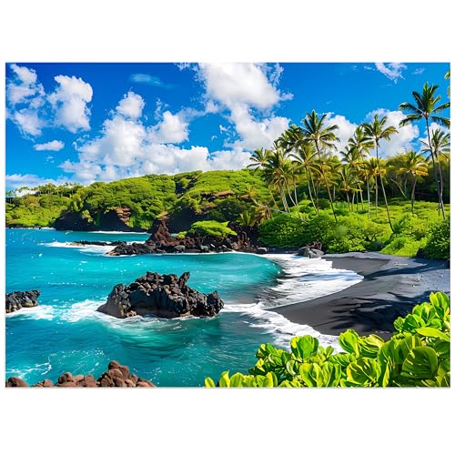 Image of 500 Piece Puzzles for Adults, Beach Jigsaw Puzzles 500 Pieces, Seaside Puzzles 500 Pieces for Adults, Ocean Jigsaw Puzzles, Funny Challenging Puzzles, Great Gift for Family Friends, 21 x 15 in