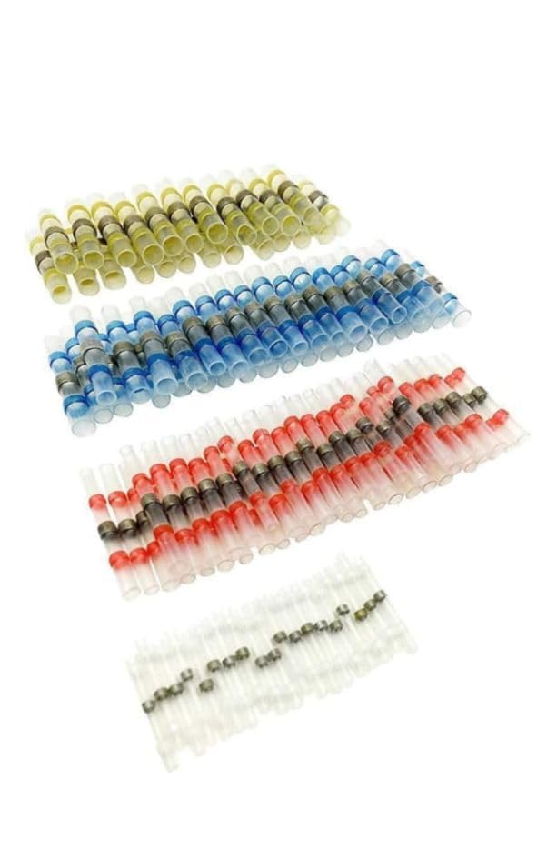 100PCS Solder Seal Wire Connectors Heat Shrink Butt Connectors Waterproof, Automotive Marine Electrical Wire Splice Terminals with Low Temp Solder & Hot Melt Adhesive-image-9