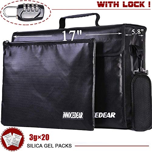 Fireproof Bag-Large (17 x 12 x 5.8 inches), XL Fireproof Document Bags