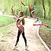 HJZHII 4PCS Ribbon Dancer Wand, 78.7 Inch Rainbow Dance Ribbon Rainbow Streamers Twirling Sticks Gymnastics Ribbons Dancer Wand for Kids Adults Artistic Talent Shows Dancing Training