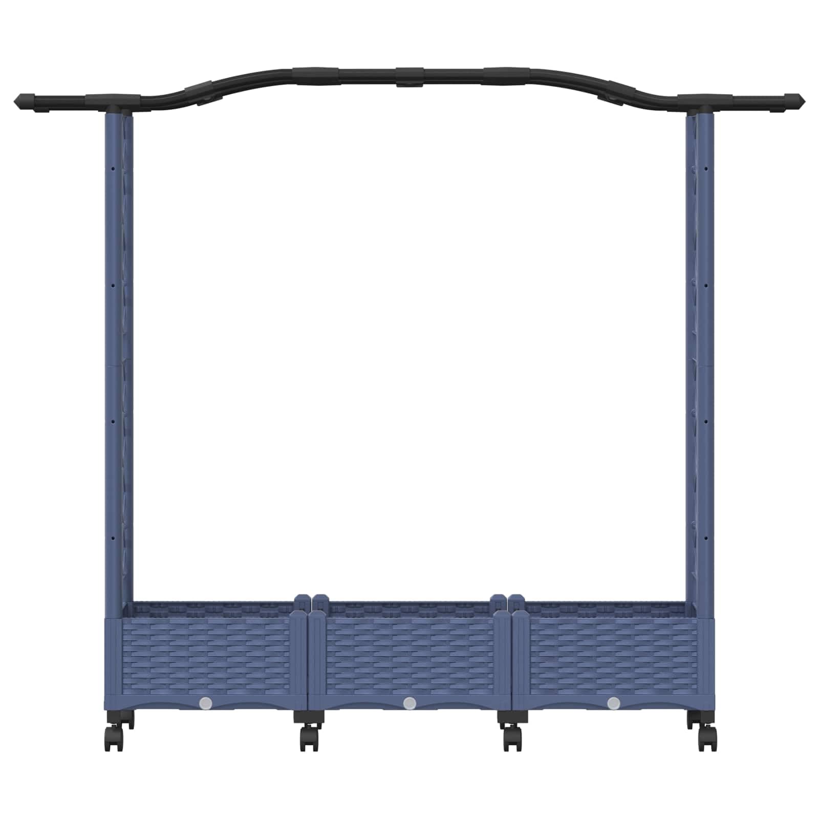 Aiuola rialzata con traliccio e tetto, grigio, 169 x 40 x 129 cm