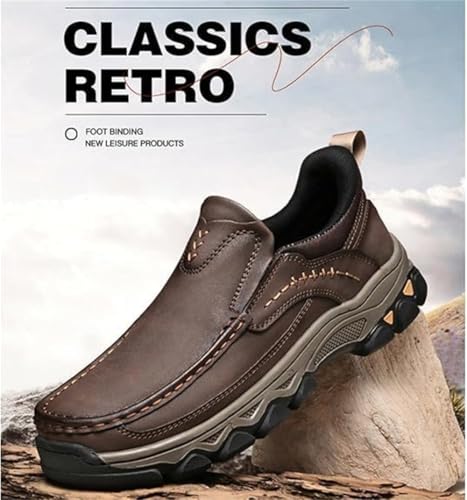 Enjerr Orthopedic Shoes Men, Enjeer Shoes for Seniors with Balance Issues, 2025 New Men's Orthopedic Comfortable Leather Casual Slip On Walking Loafers2