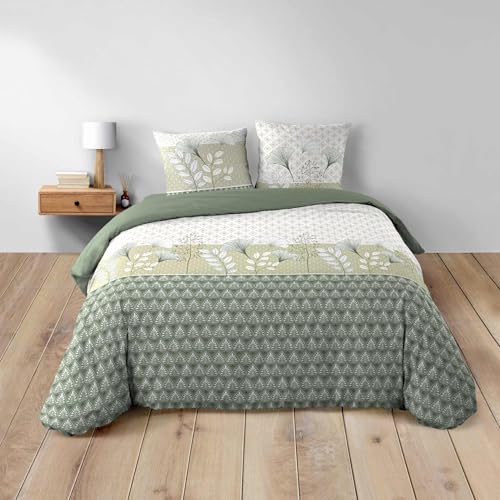 Douceur d'Intérieur, 3-teiliges Bettwäsche-Set (240 x 220 cm), 100% Baumwolle