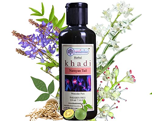 KHADI RISHIKESH Herbal Ayurvedic Pain Relief Oil-Narayana Tel Paraben Free-joint pain relief,neck,back,leg,knee pain relief,full body massage oil-210ML Pack KHADI RISHIKESH Herbal Ayurvedic Pain Relief Oil-Narayana Tel Paraben Free-joint pain relief,neck,back,leg,knee pain relief,full body massage oil-210ML Pack