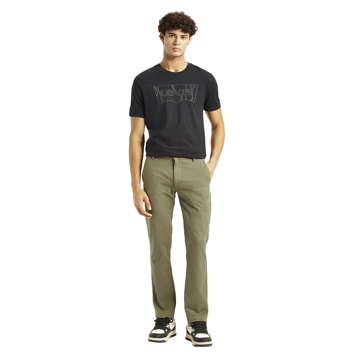 Levi's Men's Olive Slim Fit Chinos in olive