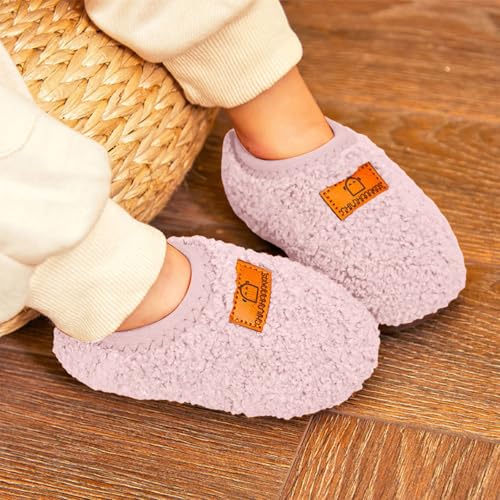 IWIHMIV Toddler Winter Shoes Girls Baby Home Fashion Cotton Slippers Infant Non Slip Soft Flat Shoes3