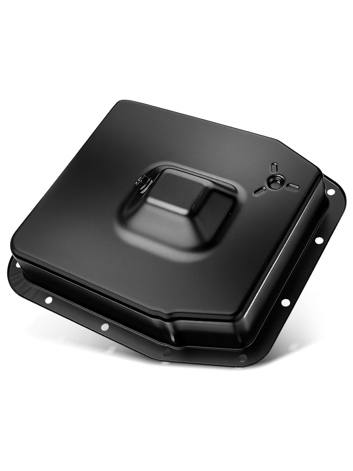 Transmission Oil Pan W/ Drain Plug For Ford F-150 2011-18 & F-250 Super Duty 2017-18 (Steel, Black)