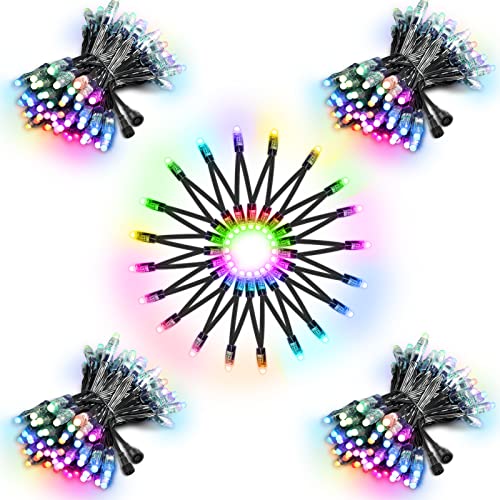 Evertine Led String Lights 500pcs WS2811 Addressable RGB LED Pixels Light,35FTx5 IP68 Waterproof and Color Changing, 12mm Diffused Digital Bullet LED Module, Xconnect Connector for Outdoor DC 12V