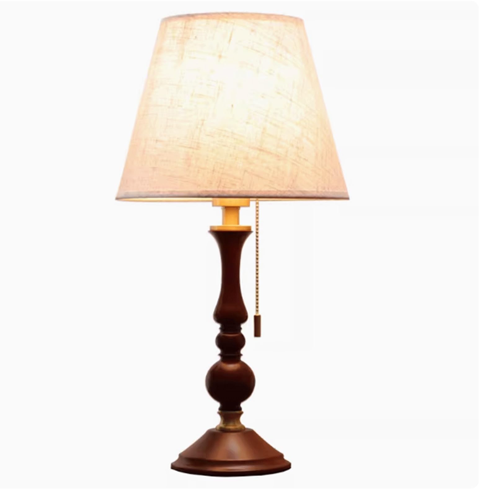 Lampada da tavolo retrò in legno, paralume in vetro accanto alla lampada da notte, lampada decorativa creativa for camera da letto, soggiorno, scrivania lampada da scrivania