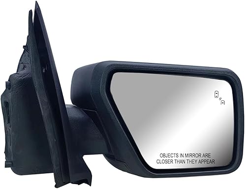 Espejo de repuesto para puerta lateral derecha del pasajero, cubierta texturizada plegable manual con parpadeo y ajuste de potencia con vidrio