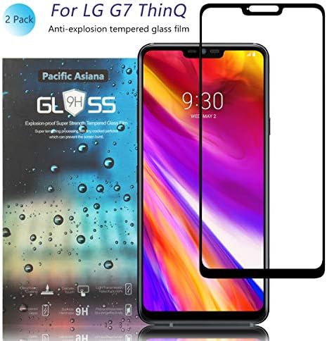 Pacific Asiana Screen Protector Compatible for LG G7 ThinQ/G7+/G7 Fit/G7 One, Ultra Thin HD Clear Ballistic [9H Hardness][Anti-Scratch][Bubble-Free][Case Friendly] Tempered Glass Replacement (2-Pack)