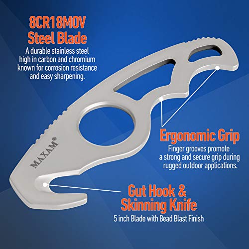 Maxam Gut Hook & Sheath - Hunting Knife For Gutting & Skinning Deer thumb #1
