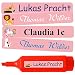 INDIGOS UG® Namensaufkleber Sticker - 51x7 mm - 10-1000 Stück für Kinder, Schule und Kindergarten - Stifte, Federmappe, Lineale - lustige Motive