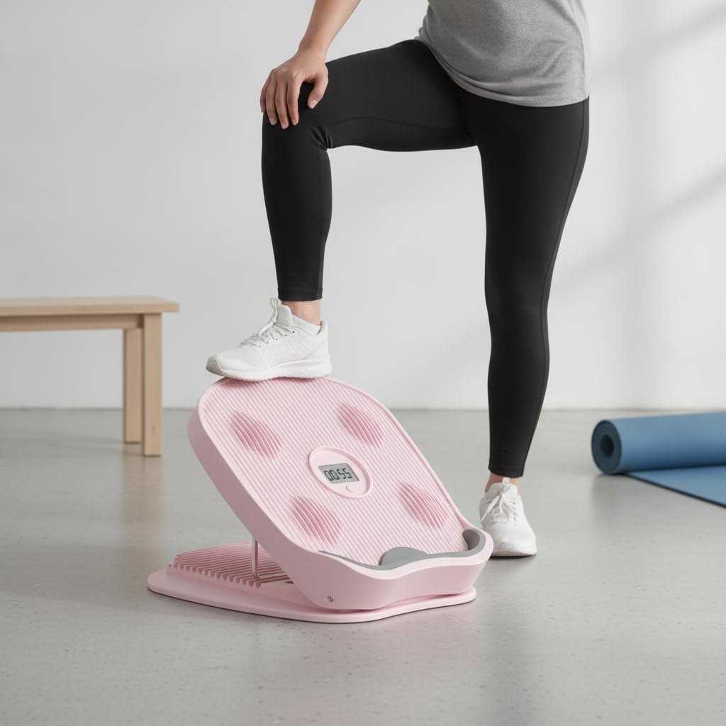 F Fityle Ejercicio para Estirar Pantorrillas con Temporizador Digital y Base Estable para Relajar los y Tendones en el Gimnasio y Casa, color to 4, style to 4, Azul