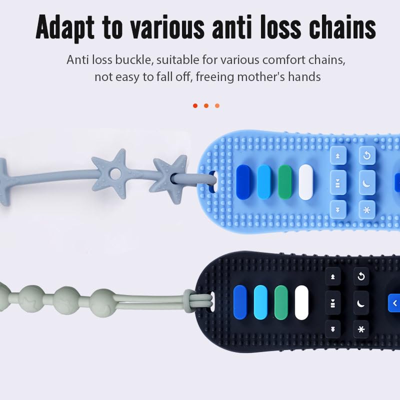 Image of TV Remote Soft Silicone Teether for Baby Gums, Teething Toy for Babies, BPA Free, Pain-Relief, Non-Toxic, 100% Food Grade, Soothing & Smooth Edges Easy to Grasp Chewable -Blue (Pack of 1)