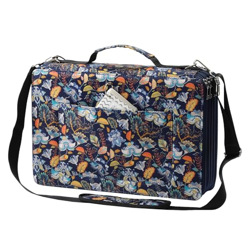 Image of 500 Individual-Slot Colored Pencil Organizer with Zipper - Durable Fabric Art Storage Bag for Painters and Artists