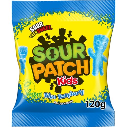 Sour Patch Kids Blue Raspberry Chewy Sour Then Sweet Candies 120 g