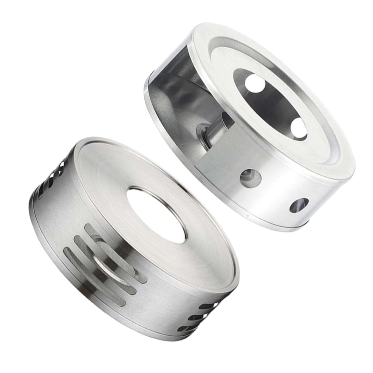 Hemobllo 2Pcs Stainless Steel Teapot Warmers Tea Accessory with Multiple Ventilation for Efficient Heating for Home Office Tea House Shop