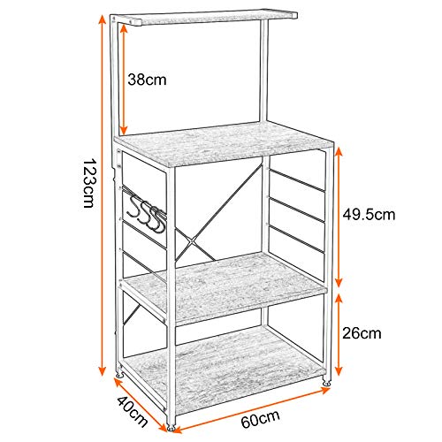 EUGAD Scaffale da Cucina per Microonde Carrello a