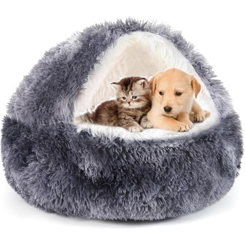 SHJOEE Letto soffice per Cani a Forma di Conchiglia Cuccia per Gatti da 50 cm Calmante Soffice Peluche Letto per Animali Domestici Divano per Lettino Gatto Cesto per Gatto e Cane