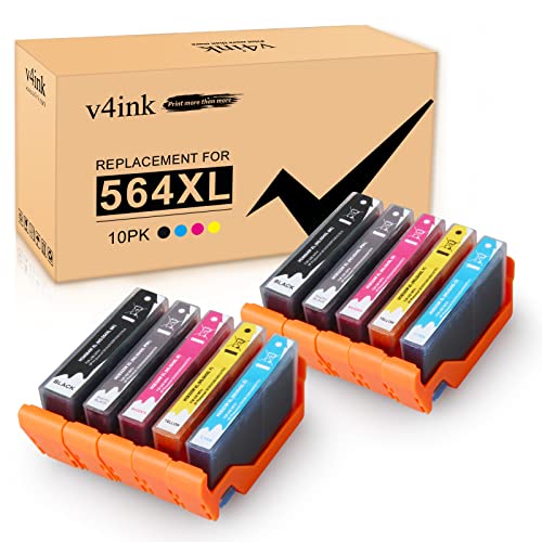 V4Ink 564 Xl 564Xl Compatible Ink Cartridge Replacement For Hp 564 564Xl Compatible With Photosmart D5445 D5460 D5463 7520 B110C C309A C309G C309N C310A C510A Deskjet B210B(Including Photo Black) #TOP14