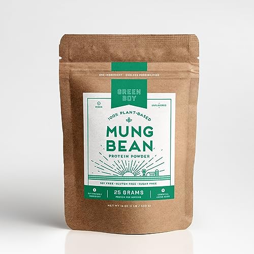 GREEN BOY One Ingredient Vegan Protein Powder Made from Mung Bean Protein. No Soy, No Gluten, No Sugar Low Carbs. Great for Cooking, Baking and Smoothies