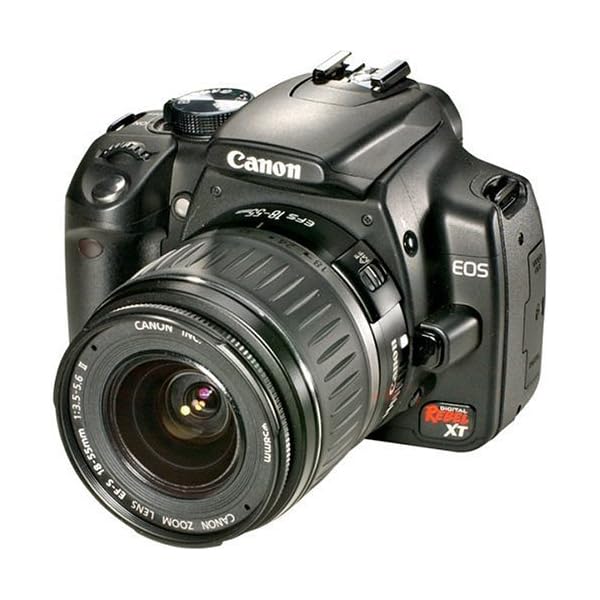 Canon Digital Rebel XT DSLR Camera with EF-S 18-55mm f3.5-5.6 Lens (Black) (OLD MODEL) (Renewed)