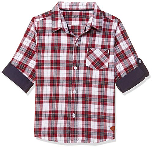 Image of GJ Baby Baby Boys' Regular Fit Shirt (151246520406 C472 Poppy Red 18m-24m)