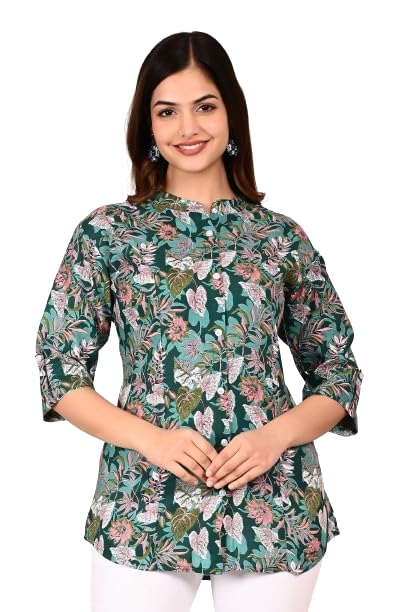 Image of FebQ Printed Shirt Style Top for Women