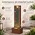Teamson Home 38.5" Faux Slate Contemporary Outdoor LED Waterfall Fountain with Pebble Base, Red Rock