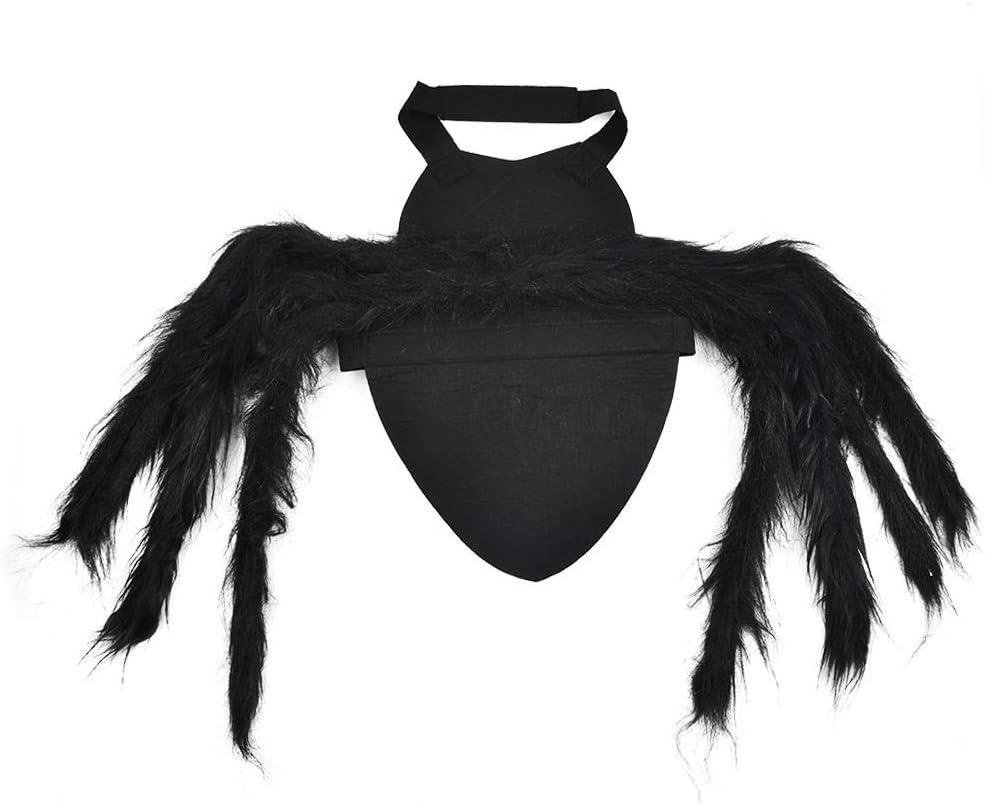 ATPWONZ Halloween Dogs Cats Costume, Halloween Pet 8 Furry Spider Legs Outfits Cosplay Dress up Costume Halloween Pets Accessories…