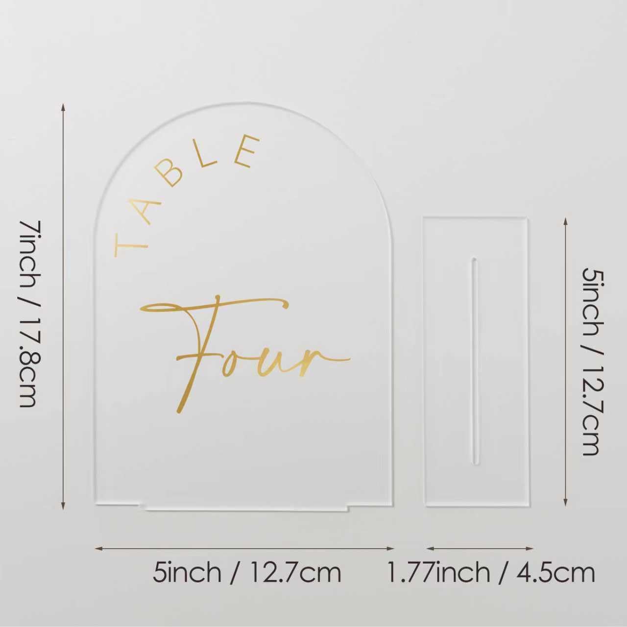 Tischnummern 1-20 mit Ständer, mattierter Bogen, 12,7 x 17,8 cm, mattiertes Acryl-Schild mit goldener Schrift, mattierte und goldene Tischnummern für Hochzeit