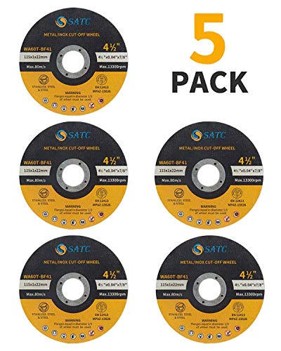 SATC Cut Off Wheels 5 PCS Aluminum Grinding Wheel 4 1 2 Inch