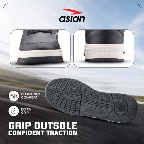 Image of ASIAN Urban-35 Men's Premium Low-Top Sneakers with Sleek Design, Dual Density Foam Comfort, Lightweight TPR Grip Sole & Stylish Fit for Gym, Training, Travel