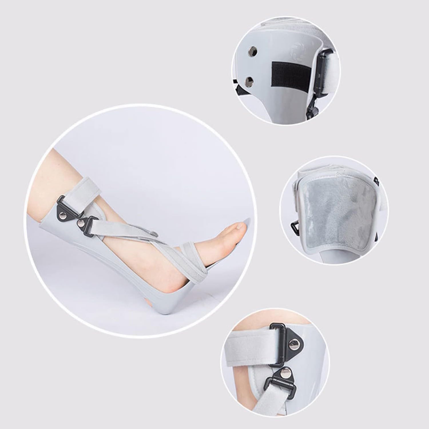 BLUEZY Ortesis De Pie con Caída, Férula De Soporte para Pie Caído, Soporte para Ortesis De Pie Y Tobillo, Estabilizador De Pie para Caminar para Fascitis Plantar Y Tendinitis De Aquiles Left,Large