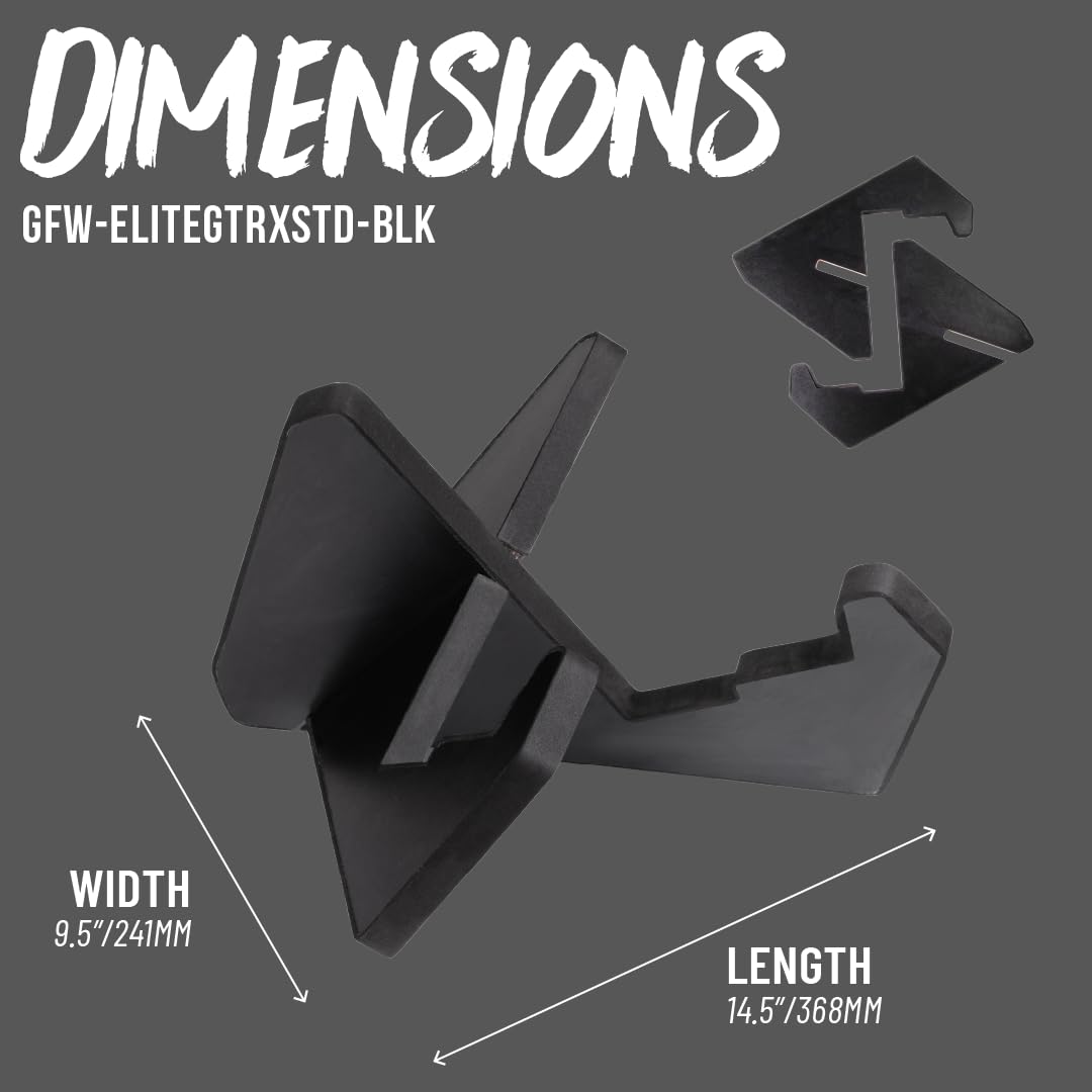 Gator Frameworks Elite Series Soporte de madera estilo X para guitarra, apto para guitarras acústicas, eléctricas y bajos, acabado negro (GFW-ELITEGTRXSTD-BLK)