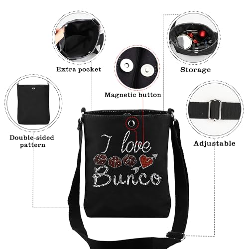 CMNIM B-co Night Game Gifts I Love B-co Crossbody Bag Lucky Night Gamer Babe Messenger B-co Queen Gifts- Game Night Gift3