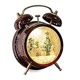 Hellum LED Laterne Schneegestöber, Schneekugel Weihnachten mit Motiv Schneemannfamilie, Timer 15x20cm leuchtende Weihnachtslaterne mit Schneegestöber batteriebetrieben, Beleuchtung Weihnachten 524550