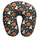 Produktbild Fun Life Art Pumpkin Ghost Memory Foam Travel Pillow Round U-Shaped Neck/Head Support Relieve Cervical Fatigue for Sleeping Airplanes Train and Camping