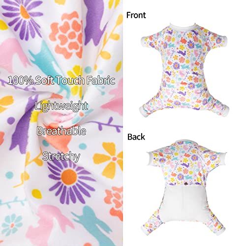 Image of CuteBone Small Dogs Outfit Soft Puppy Onesies Pjs Dog Pajamas Pet Coat Cat Apparel Comfy Doggie Jumpsuit Bodysuit for All Seasons