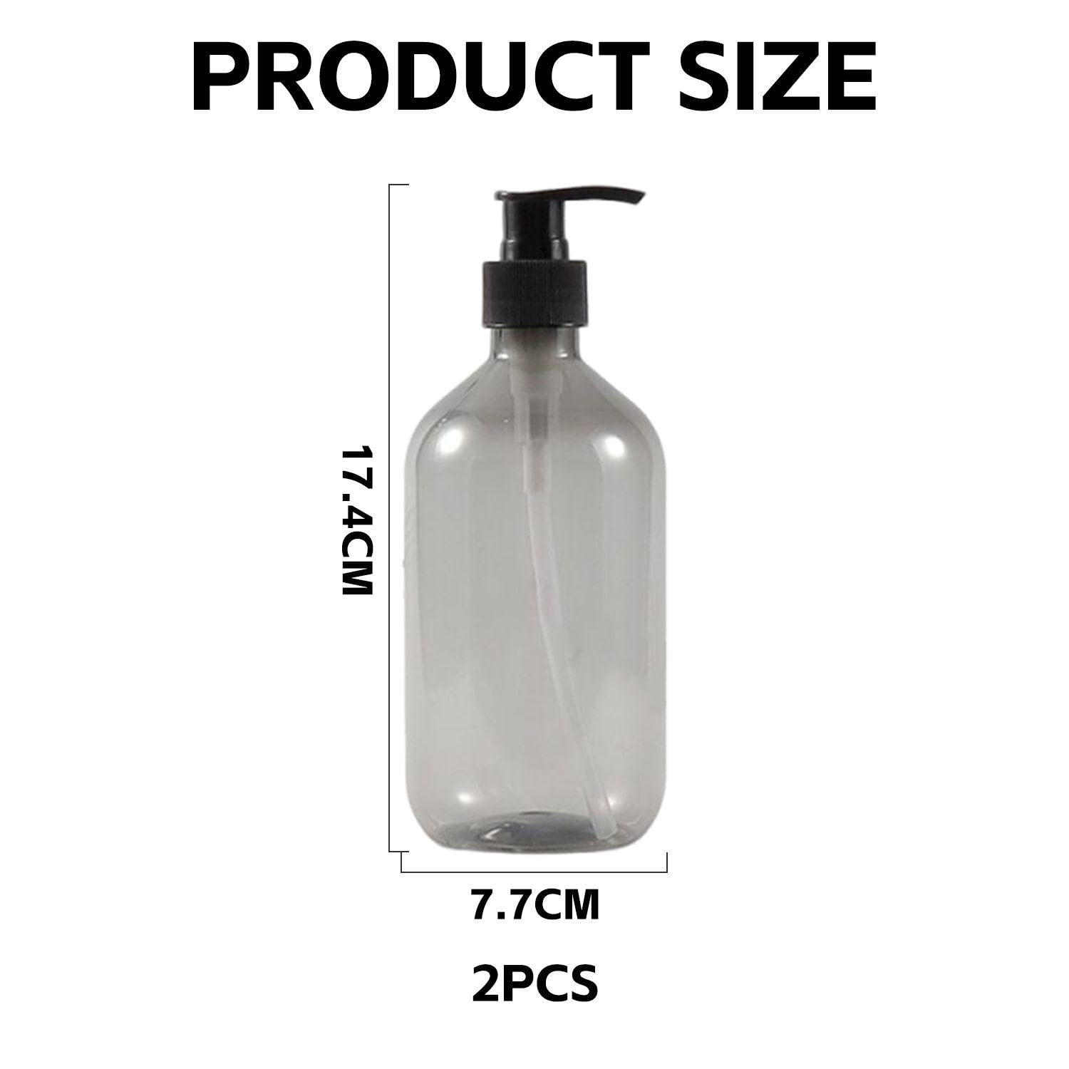 2-pak butelek z pompką próżniową o pojemności 500 ml, butelki z dozownikiem produktów do pielęgnacji skóry, butelki z rozpylaczem do płynów, akcesoria podróżne, przenośne butelki z dozownikiem