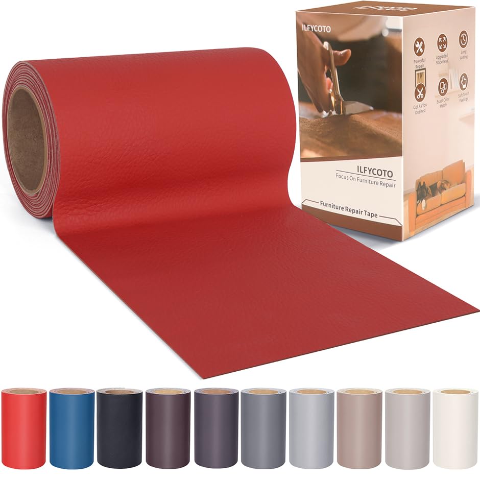 Self Adhesive Leather Repair Patch Tape 4x70 inch, Vinyl Repair Kit, Leather Repair Kit for Couches, Furniture, Car Seat - Detailed View