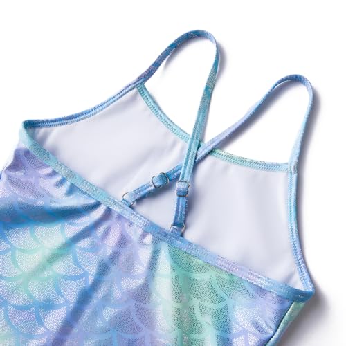 Image of Girl's One Piece Adjustable Phantom Shining Fish Scale Swimsuit