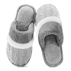 Hausschuhe Damen Herren Winter Plüsch Wärme Pantoffeln Weiche Flache Memory Foam Home Rutschfeste Slippers